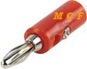 fiche banane mle rouge metal argent n10 bc002