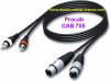 procab cab705 cab 705 rca xlr male femelle cable cordon connecteur fiche