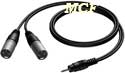 procab cab712 cab 712 cordon cable jack 3,5 stereo xlr male