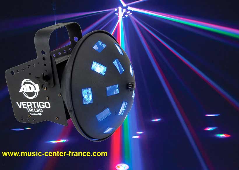 jeu de lumière à LED DMX light ADJ American DJ Vertigo tri-LED - demo