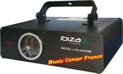 ibiza las1000b las 1000 b laser bleu dmx ilda audio