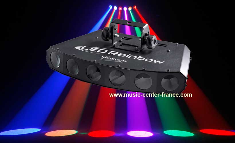 jeu de lumière à LED DMX light JBSystems JB Systems LED Rainbow code 4169  démo vidéo - animation bar à thème café club discothèque home-studio  musicien musique sono sonorisation studio DJ 