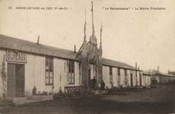 henin lietard mairie hotel de ville provisoire place wagon apres la guerre 14-18-1914-1918