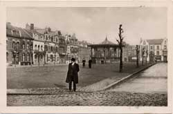 henin lietard beaumont place de la republique kiosque carte postale animee cp cpa music center france