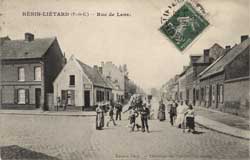 henin lietard beaumont rue de lens boulevard gabriel peri carte postale animee cp cpa