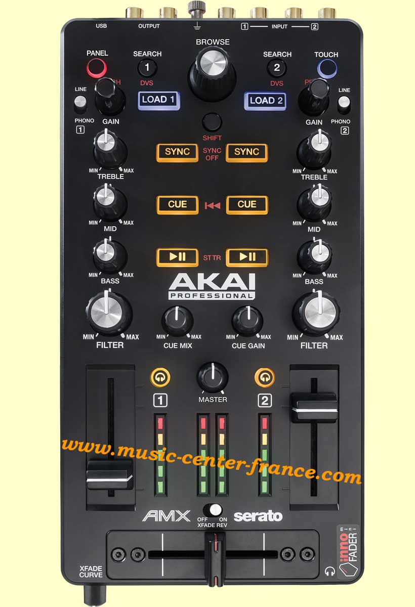 Akai AMX table de mixage numérique vue top