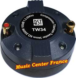 bst tw34 tw 34 tweeter moteur aigu bornier poussoir connectique