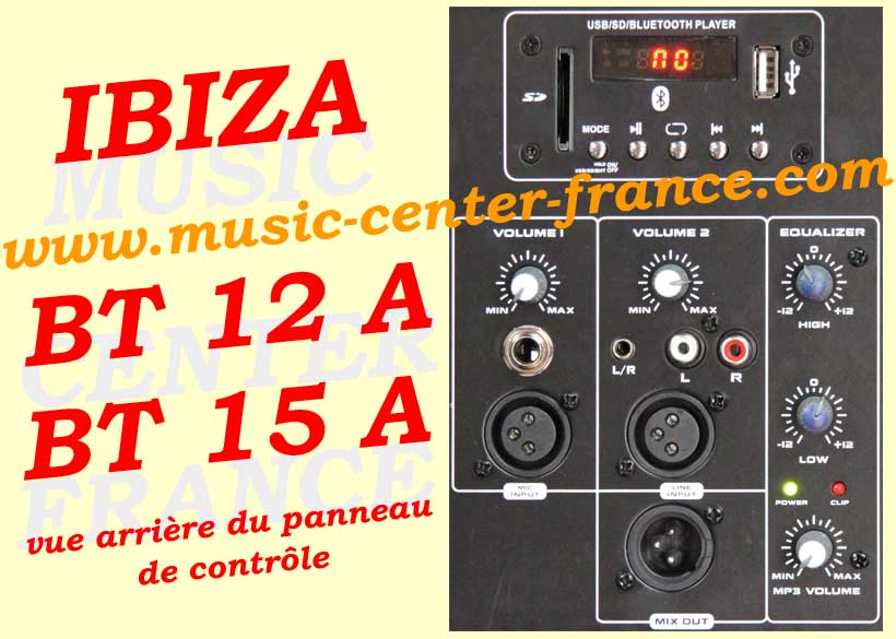 Ibiza BT15A SD USB Bluetooth enceinte amplifie