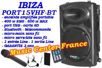 ibiza port15vhf-bt port15 vhf-bt port 15 vhf-bt enceinte amplifie portable autonome info