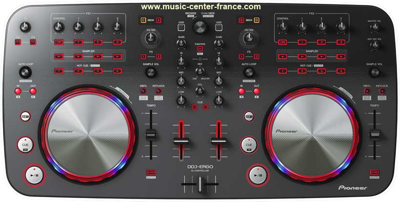 Pioneer virtual DJ controleur DDJERGO DDJ-ERGO top