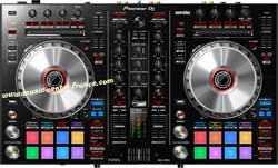 pioneer ddjrx2 ddj rx2 controleur numerique noir black vue de dessus top