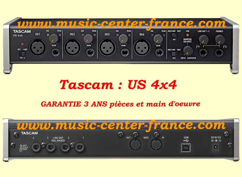 Tascam US4x4 US 4x4 carte son interface audio details